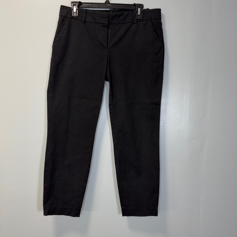 J.Crew Womens Size 6 Black Minnie Pant Stretch Cotton Cropped Chino 34629